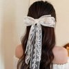 Lace Hair Bows for Women Lace Hair Bow Clips White Lace Bows for Hair Bridal Bow for Women Bachelorette Party Decorations