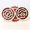 Project Genius Constantin Double Trouble Wooden Puzzle – Dual Maze Brainteaser with Synchronized Gears, Ideal Collector’s Gift, Adults & Teens 14+