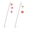 2pcs Mother's Day Theme Hair Sticks Mom Red Lips Hairpin Hair Comb Pendant Hair Updo Gift Accessories MGPFERD