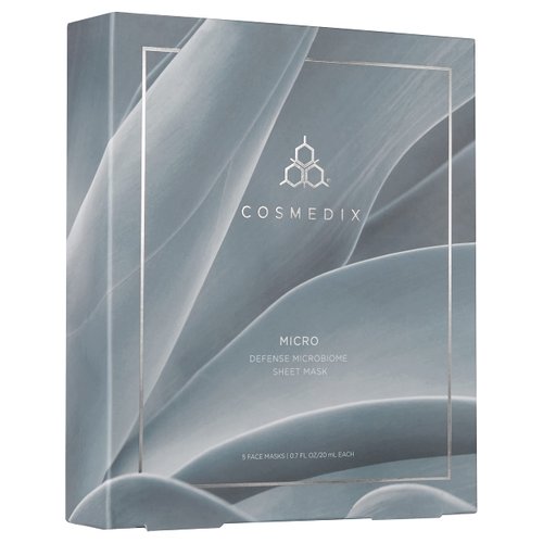 COSMEDIX Micro Defense Microbiome Peel-Off Sheet Mask, Hydrates & Quenches Dry Skin, Soothing & Redness Reducing, Cruelty & Gluten Free, Set of 5