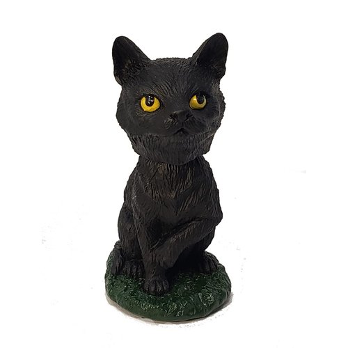 Animal Den Black Cat Bobblehead Figure Statue for Car Dashboard