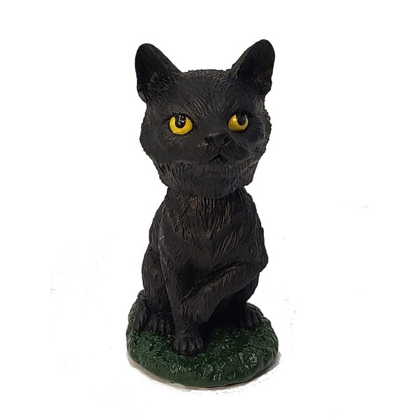 Animal Den Black Cat Bobblehead Figure Statue for Car Dashboard