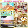 Guiqulai 24 Set Mini Rubber Ducks with Wig Necklace and Sunglasses, Rubber Squeaky Ducks Bath Toys Small Rubber Duckies Bulk Cute and Funny Bathtub Toys for Birthday Shower Party Favor