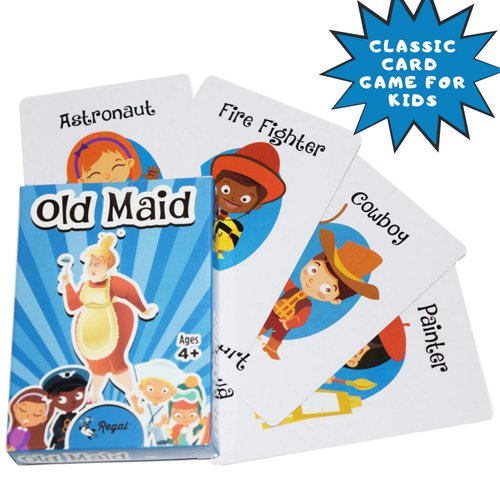 Regal Games Old Maid Card Games for Kids Ages 4 5 6 7 8+ | Fun Playing Card Set for Families (1 Pack)