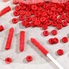 Caulk Cap Caulk Saver Cap Caulk Finishing Tool Caulk Saver Caps Caulking Tube Covers Tube Caps for Sealing and Preserving, Red (35 Pieces)
