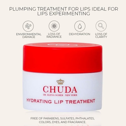 Chuda Hydrating Lip Treatment, Lip Moisturizer with Remedea Compound - 5ml Made in USA, Plumping Lip Balm, Anti Aging Lip Balm Chapped and Dry Lips Treatment, Intense Hydrating Lip Balm Daily Lip Care