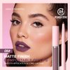 evpct Retractable 1Pcs Lip Liner Pencils and 1 Pcs Lip Gloss Makeup Set for Shaping & Sculpting Lips, Plum Purple Long-Lasting Waterproof Matte Rich Lip Colors Liner Crayon Liquid Lipstick 06#