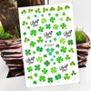 10 Sheets St Patrick’s Day Nail Art Stickers 3D Self-Adhesive Shamrock Nail Decals Green Clover Gold Hat Letters Nail Art Design Irish Nail Stickers for Women Kids Girls Nail Supplies Decorations