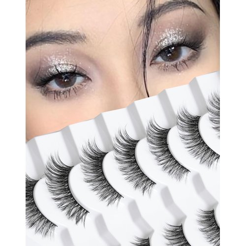 Lash natural wispy eyelashes, Frihappy false eyelashes, Wispy Strips, Faux Mink Lashes, black band lashes, pestañas postizas naturales, 7 pairs, Frihappy 2024 lashes #Arcturus