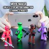 Zing Stikbot Off The Grid Pack - Set of 6 Poseable Action Figures with Weapons and Accessories, Includes Striker, Clint, Pixel, Raptus, Shift and Regalius, Stop Motion Animation, for Ages 4 and Up