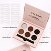 Brow Contour Kit 18-Piece Eyebrow Makeup Palette Set 6 Eyebrow Powders Eyebrow Glue