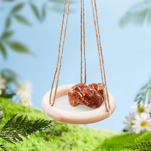 Hermit Crab Swing Toy, Hermit Crab Climbing Toy, Reptile Tank Aquarium Decoration Accessory, Suitable for Small to Medium Sized Hermit Crabs Hamster Lizard, 4 Inches in Diameter