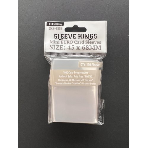 Sleeve Kings Mini Euro Card Sleeves 45 X 68 mm (10x110 Pack, 1100 Sleeves)