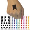 Pennant Swallowtail Temporary Tattoo Water Resistant Fake Body Art Set Collection - Light Pink (One Sheet)