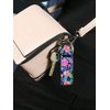 Gearider 2pcs Hawaiian Hibiscus Floral Leaf Portable Lipstick Holder Keychain, Cute Lip Balm Sleeve for Women