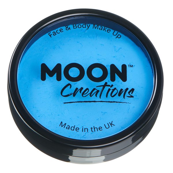 Pro Face & Body Paint Cake Pots by Moon Creations - Light Blue - Professional Water Based Face Paint Makeup for Adults, Kids - 1.26oz