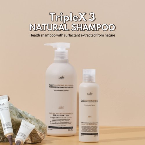 LA'DOR TripleX 3 Deep Cleansing Shampoo for Dry Itchy Sensitive Scalp Dandruff Naturally-derived Ingredients Tea Tree Lemon Lavender Sulfate-free Korean Hair Care