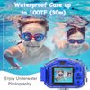 Agoigo Kids Waterproof Camera Toys for 3-9 Year Old Boys Girls Christmas Birthday Gifts HD Children's Digital Action Camera 2 Inch Screen with 32GB Card (Dark Blue)