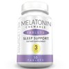 Mauricettes Melatonin 3mg Chewable Tablets - Fast-Acting Sleeping Pills, Natural Sleep Support Aid for Adults & Kids, Dairy & Soy-Free, Unflavored, Non-Addictive, 60 Count