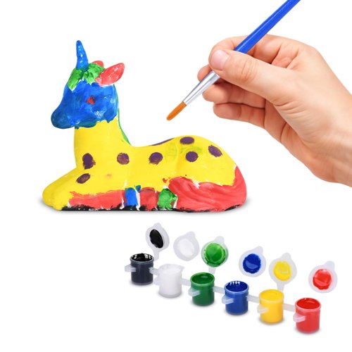 Neliblu DIY Unicorn Craft Kit - Unicorn Project Painting Kit - Paint Your Own Unicorn Masterpiece for Girls, Birthday Parties, and Creative Play - Ideal Gift Set for Little Pony Lovers