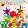 Mexican fiesta Balloon Garland Arch Kit 121pcs with Pink, Red, Yellow, Orange, Green Balloons and day of the dead Banner for Birthday and Baby Shower Cinco de Mayo Themed Party Supplies Decorations