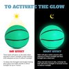 Botabee Glow in The Dark Basketball, Pack of 2 - Mini Basketball Toys for Indoor or Outdoor Play - Soft, Lightweight, Easy Grip and Durable Design - Ideal for Nighttime Fun - Green, 5-Inch Diameter