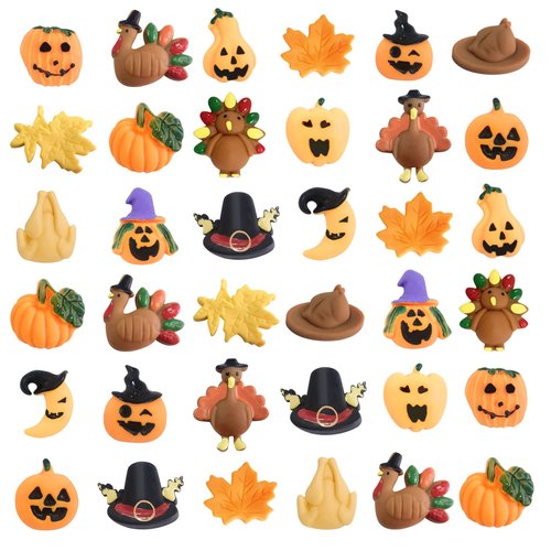 Holydeck 36 Pcs Thanksgiving Mochi Squishy Toys,Mini Cute Squeeze Toy Stress Reliever Anxiety Packs for Kid Party Favors,Thanksgiving Miniature(Thanksgiving)