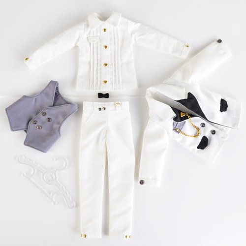 YMY 23 YMY25 OB22 OB24 Doll Clothes Suit Uniform Set Shirt Dress Pants Doll Body Clothes Blythe（White）