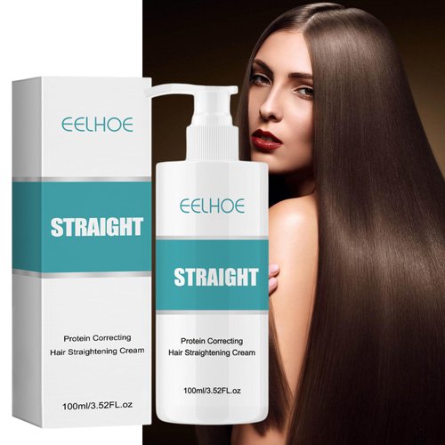 DWENGWUN Silk & Gloss Hair Straightening Cream, Protein Correcting, Fast Nourishing Smoothing Collagen Hair Straightener, Smoothing Collagen Hair Straightener Cream, for All Hair Types, 100ML (1 Pcs)