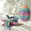 Dragon Egg 3D Printed Dragon Egg Articulated Dragon Crystal Dragon with Dragon Egg Fidget Dragon Egg Toy Executive Desk Toys Adults Fidget Dragon Toys