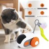LELEAN Remote Control Cat Toy for Indoor Interactive Turbo Tail 2.0 Cat Toy Automatic Moving Eemote Mouse Smart Electric Teazys Cat Toy Mobile Car Toy, Orange