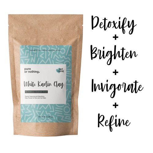 Premium Kaolin White Clay Powder 2 lb | 100% Pure & Natural Cosmetic Grade | Luxury Skincare for Face Masks, Soap Making, Bath Bombs & More | Gentle, Sulfate-Free | USA Sourced & Packed