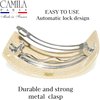 Camila Paris CP3621 French Hair Barrette Clip for Girls for Thick Curly Wavy Long Hair, Strong Hold Grip Hair Clips for Women, Automatic, No Slip Styling Girls Hair Accessories, Handmade in France