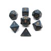 Chessex Polyhedral 7-Die Opaque Dice Set - Dusty Blue with Copper Numbers