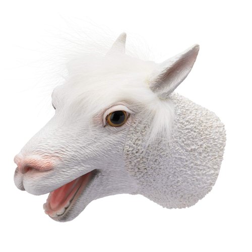 Yolococa Alpaca Hand Puppet Realistic Latex Soft Animal Toy Storytelling Role Play Party Supplies for Kids