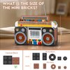 Vziimo Retro Radio Classic Series Building Blocks Set, Collectible Vintage Music Player Display Mini Model Kit, Creative Gift Toys for Adults Kids 8+ (554 Pieces)