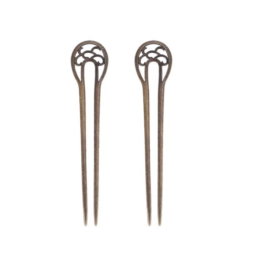TOVINANNA 2pcs Decorative Hairpin Vintage Hair Pin Hair Accessories for Women Brown Accessory Women Hairpin Shaped Chinese Hair Sticks Hair Jewels for Women Prong À Miss Jewelry