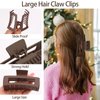 5 Inch XL Hair Clips, Strong Hold Oversized Non-slip Square Clips for Thick Long Curly Hair - 6 Colors, Matte Jumbo Gift Set