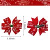 Christmas Bow Hair Clips Xmas Tree Snowman Santa Claus Hair Bows Alligator Clips Merry Christmas Hairpin Hair Barrette for Girls Winter Birthday Hair Accessories 4Pcs(Green Red Pink Blue)
