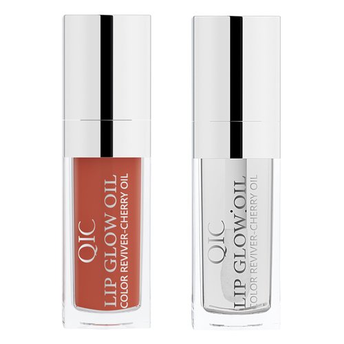 Yanqina 2PCS Moisturizing Lip Glow Oil Lip Gloss (Coral Red&Clear)