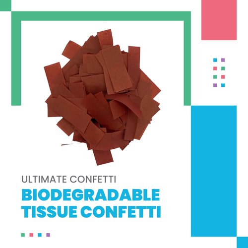Biodegradable Tissue Confetti Rectangles, Maroon Color – Ultimate Confetti Fluttering Tissue Paper for Confetti Cannon and Launcher Use, Table Decorations, and More (20 Handfuls per Bag, 1 lb)