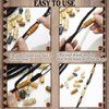 VENOFEN 38PCS Wood Hair Beads for Braids Loc Jewelry Beads for Hair Wooden Beads Dreadlock Accessories Multi Shape Loc Beads Hair Decoration for Women and Men, Style-3