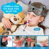 CONBELLA Kids Ice Packs 2 Packs Cooling Eye Mask with Soft Plush Backing for Children Boo Boos Sinus Headache Fever Patch for Kids (Green+Grey)