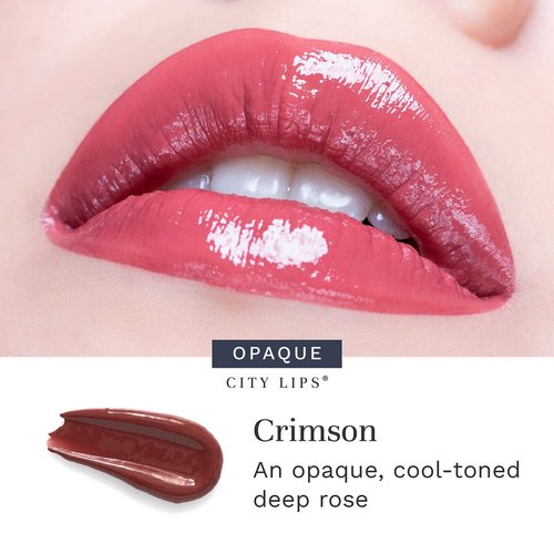 City Beauty City Lips Plumping Lip Gloss Crimson - High-Shine Gloss for Fuller, Younger-Looking Lips | Hydrating & Smoothing Lip Treatment Hyaluronic Acid