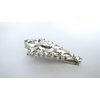Generic Chuncky clear crystal silver metal hair pin alligator clip