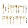 inSowni 30 Pack/15 Pairs Light Gold Retro Vintage Metal Bobby Pins Hair Clips Barrettes Accessories for Women Girls