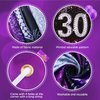 Purple 30th Birthday Decorations for Women, Black Purple Silver Happy 30th Birthday Yard Banner and 24pcs 30th Birthday Balloons for 30th Birthday Anniversary Party Supplies Indoor Outdoor Decor