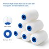 Mister Rui Foam Paint Roller, 2 Inch Mini Paint Roller Kit 8 Pcs, Touch Up Small Paint Roller for Painting Wall, Door, Cabinet (High Density Foam Roller Cover*6, Paint Tray and Roller Frame)
