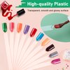AHIER Nail Swatch Sticks, Swatch Sticks Nail Polish, Fan-shaped False Fake Nail Art Tips Sticks Polish Gel Salon Display Chart Practice Tool (200 Pack)