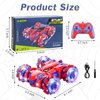Punieayi Spider Remote Control Car, 2.4Ghz RC Cars with Headlight Double Sided Off-Road 360° Rotating RC Drift Car Toys, Rechargeable 4WD RC Stunt Car Indoor Outdoor Spider Toys for Boys 4-6 5-7 8-13